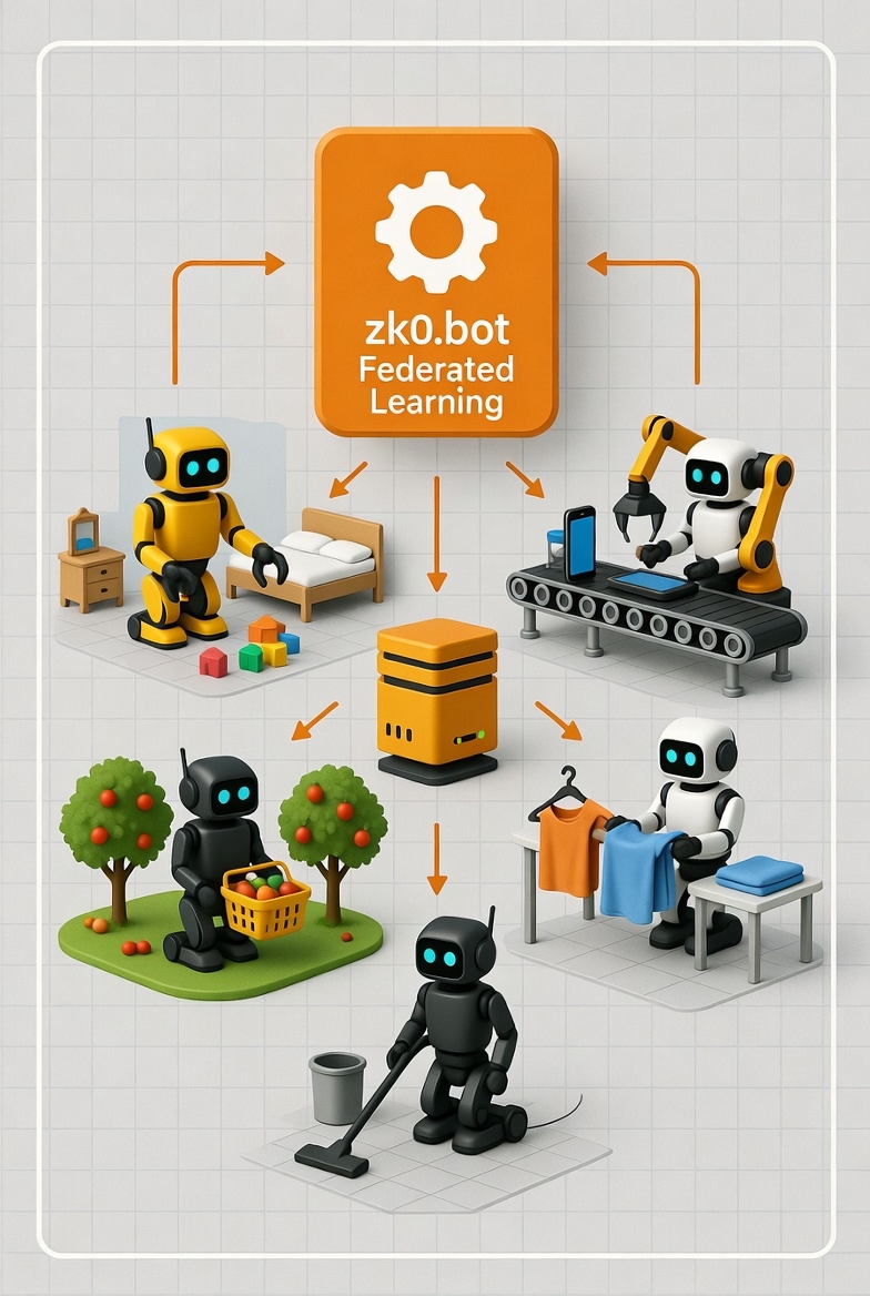 zk0 Federated Learning Concept Diagram